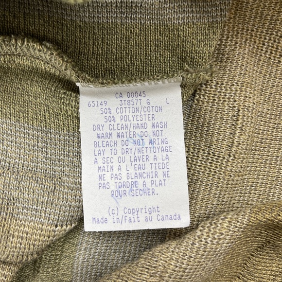 Vintage earth tone 90s abstract print chunky knit sweater Size L - Picture 5 of 5